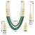 gold plated kundan pearl stone studded jewellery set