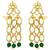gold plated kundan pearl stone studded jewellery set