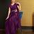 purple organza ready to wear saree