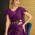 purple organza ready to wear saree
