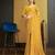 yellow organza ready to wear saree