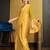 yellow organza ready to wear saree