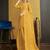 yellow organza ready to wear saree