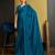 teal organza ready to wear saree
