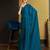 teal organza ready to wear saree