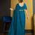 teal organza ready to wear saree