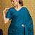 teal organza ready to wear saree