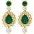 women white & gold-plated traditional pearl jewellery set