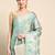 blue woven design zari organza handloom kanjeevaram saree