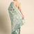 blue woven design zari organza handloom kanjeevaram saree