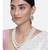 women white & gold-plated traditional pearl jewellery set