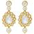 women white & gold-plated traditional pearl jewellery set