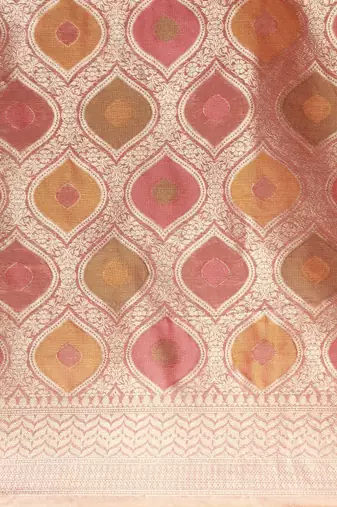 pink ethnic motifs zari organza kanjeevaram saree
