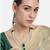 green & white gold-plated kundan long necklace earring jewellery set