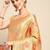 orange ethnic motifs zari organza kanjeevaram saree