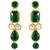gold-plated green kundan pearl long necklace earring jewellery set
