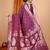 purple ethnic motifs woven design zari banarasi saree