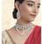 silver-plated crystal-studded jewellery set
