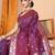 purple ethnic motifs woven design zari banarasi saree