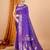 violet ethnic motifs woven design zari banarasi saree