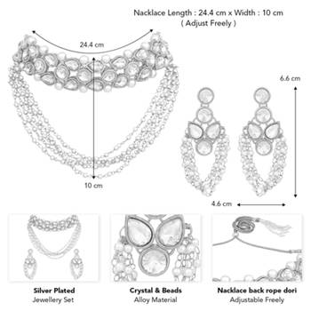 silver-plated crystal-studded jewellery set 3