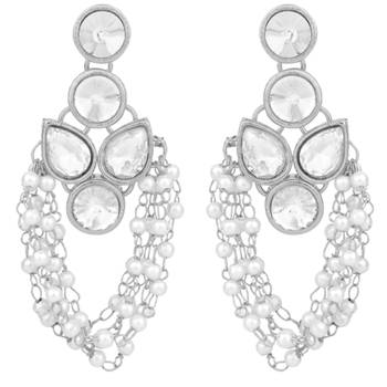 silver-plated crystal-studded jewellery set 4