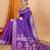 violet ethnic motifs woven design zari banarasi saree