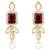 women gold-plated kundan studded necklace with earrings
