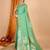green ethnic motifs woven design zari banarasi saree