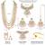 gold-plated kundan-studded & beaded jewellery set