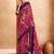pink abstract printed sequinned saree