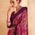 pink abstract printed sequinned saree