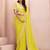 yellow embroidered saree with blouse piece