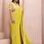 yellow embroidered saree with blouse piece