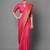 pink pink & gold-toned silk blend banarasi saree