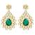 gold-plated kundan pearl multi layer necklace & earrings jewellery set