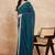 green ethnic solid saree