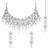 silver-plated artificial stones and -studded jewellery set with maangtikka