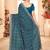blue bandhani printed embroidered zari saree