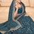blue bandhani printed embroidered zari saree