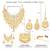 gold-plated stones & beads-studded jewellery set