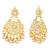 gold-plated stones & beads-studded jewellery set
