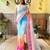blue blue ombre sequinned embellished saree
