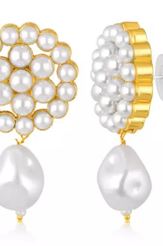 gold-plated stone studded & beaded jewellery set