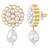gold-plated stone studded & beaded jewellery set