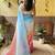 blue blue ombre sequinned embellished saree