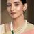 white & green gold-plated beaded layered jewellery set