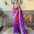 purple ethnic motifs sequinned saree