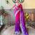 purple ethnic motifs sequinned saree