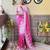 pink faux georgette with crush pattern sequinned saree